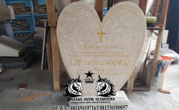 Desain Batu Nisan Kuburan Model Love Terbaru