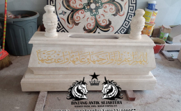 Harga Kijing Makam Islam Model Bokoran Tunggal dengan Kaligrafi Emas